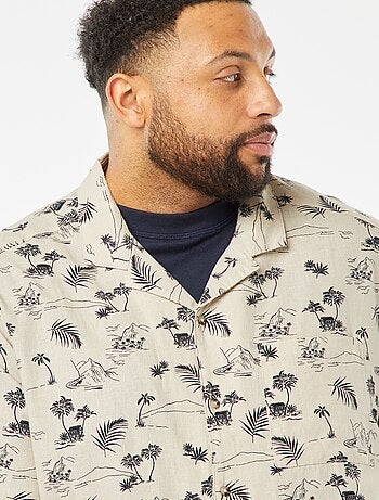 Camicia a maniche corte con motivo