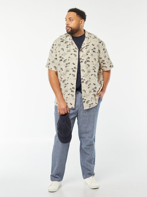 Camicia a maniche corte con motivo - Kiabi