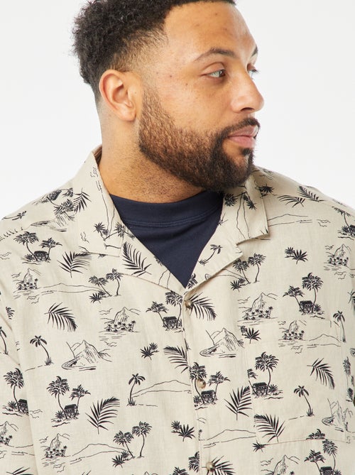 Camicia a maniche corte con motivo - Kiabi