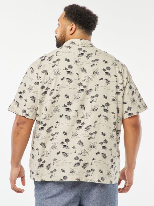 Camicia a maniche corte con motivo - Kiabi