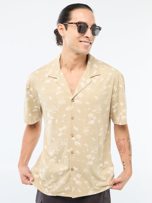 Camicia a maniche corte con motivo - Kiabi