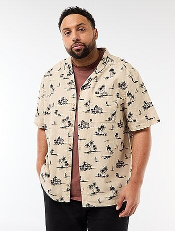 Camicia a maniche corte con motivo