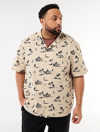 Camicia a maniche corte con motivo