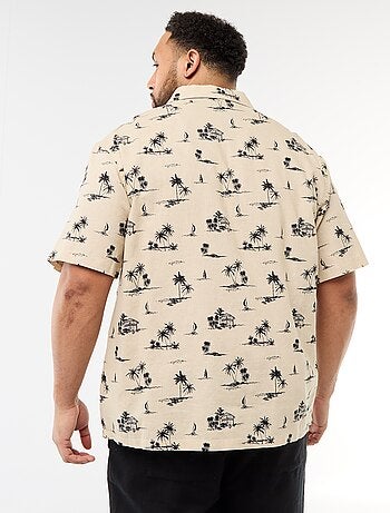 Camicia a maniche corte con motivo