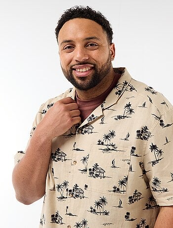 Camicia a maniche corte con motivo