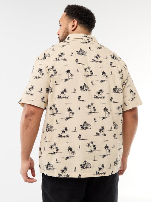 Camicia a maniche corte con motivo - Kiabi