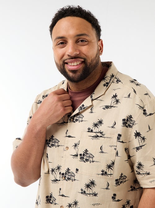 Camicia a maniche corte con motivo - Kiabi