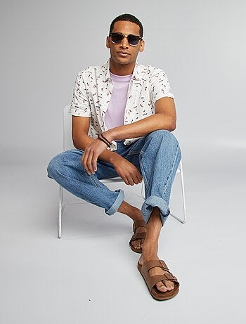 Camicia a maniche corte con motivo