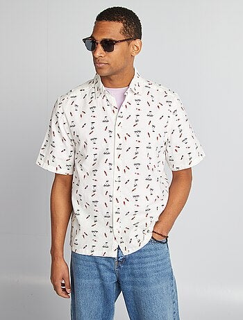 Camicia a maniche corte con motivo