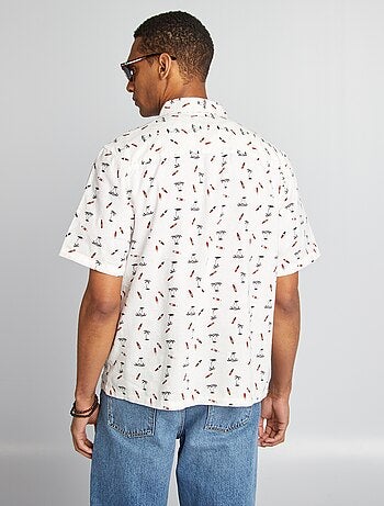 Camicia a maniche corte con motivo