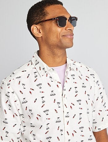 Camicia a maniche corte con motivo