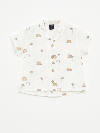 Camicia a maniche corte con motivo