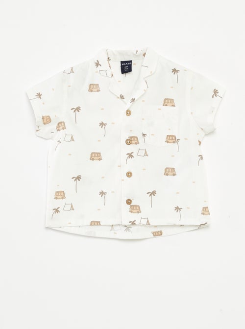 Camicia a maniche corte con motivo - Kiabi