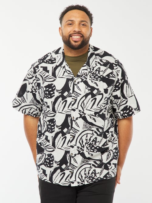 Camicia a maniche corte con motivo - Kiabi