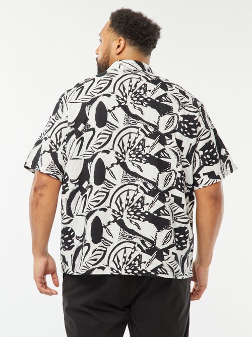 Camicia a maniche corte con motivo - Kiabi