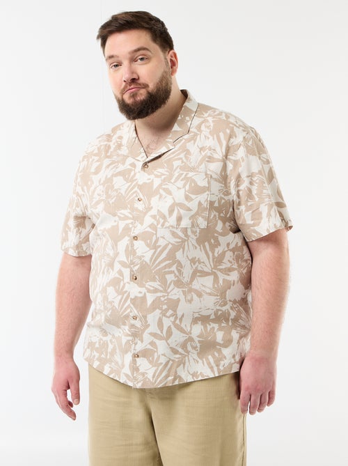 Camicia a maniche corte con motivo - Kiabi