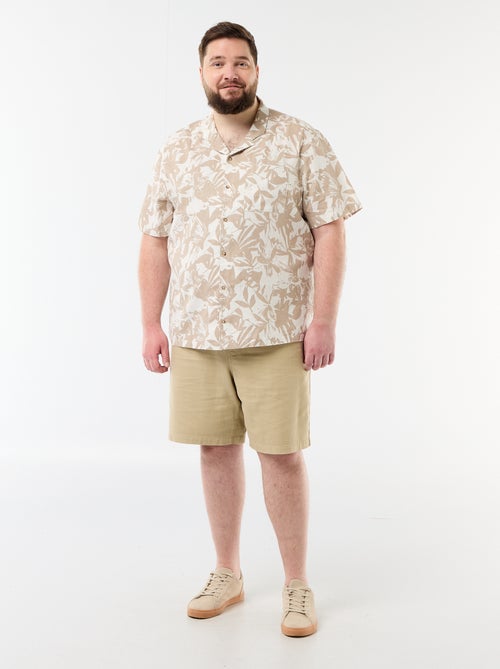 Camicia a maniche corte con motivo - Kiabi