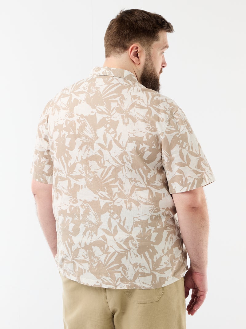 Camicia a maniche corte con motivo Bianco - Kiabi