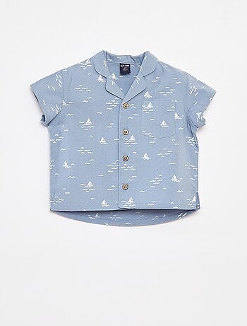 Camicia a maniche corte con motivo