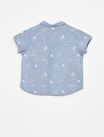 Camicia a maniche corte con motivo