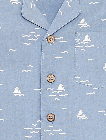 Camicia a maniche corte con motivo