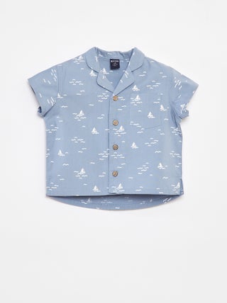 Camicia a maniche corte con motivo