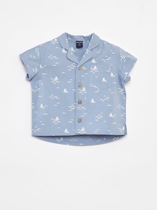 Camicia a maniche corte con motivo - Kiabi