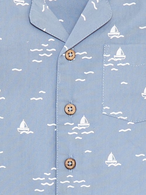 Camicia a maniche corte con motivo - Kiabi