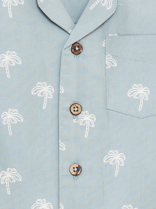 Camicia a maniche corte con motivo - Kiabi