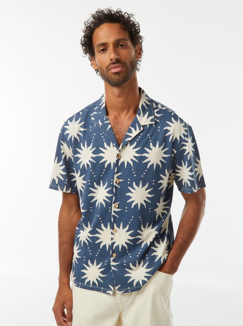 Camicia a maniche corte con motivo - Kiabi