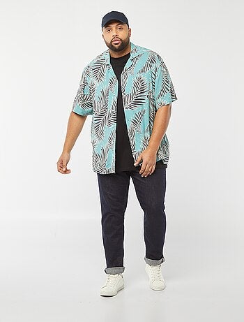 camicia a maniche corte con motivo