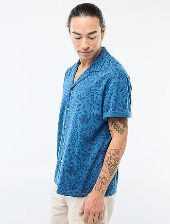 Camicia a maniche corte con motivo