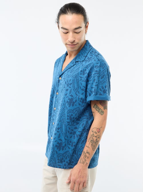 Camicia a maniche corte con motivo - Kiabi