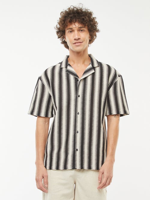 Camicia a maniche corte con motivo fantasia - Kiabi