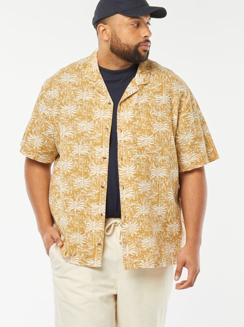 Camicia a maniche corte con motivo - Kiabi