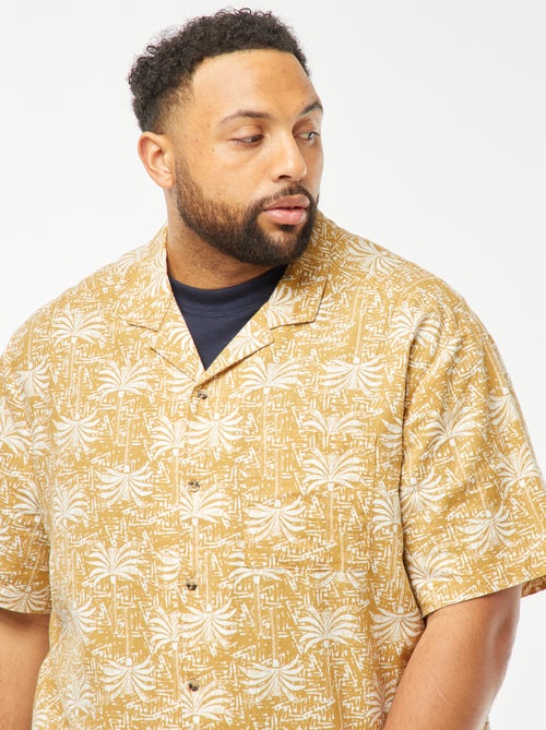 Camicia a maniche corte con motivo - Kiabi