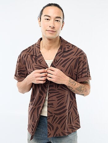 Camicia a maniche corte con motivo