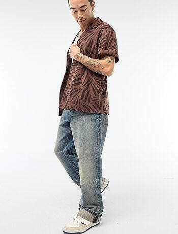 Camicia a maniche corte con motivo