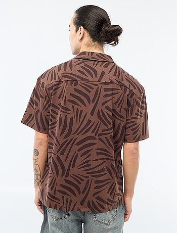 Camicia a maniche corte con motivo