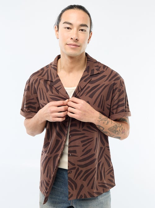 Camicia a maniche corte con motivo - Kiabi