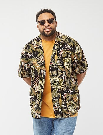 camicia a maniche corte con motivo