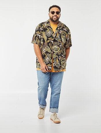 camicia a maniche corte con motivo