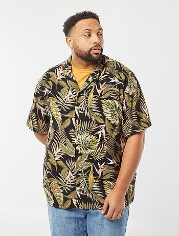 camicia a maniche corte con motivo