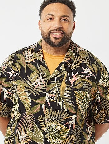 camicia a maniche corte con motivo