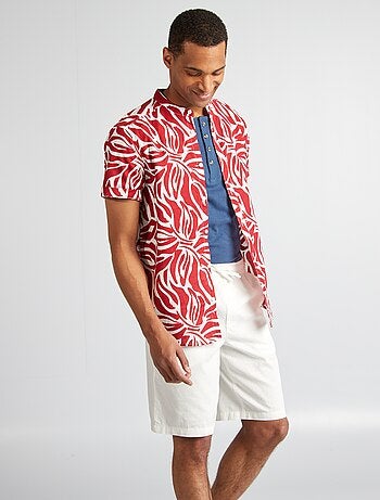 Camicia a maniche corte con motivo