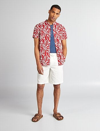 Camicia a maniche corte con motivo
