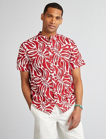 Camicia a maniche corte con motivo