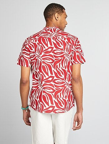 Camicia a maniche corte con motivo