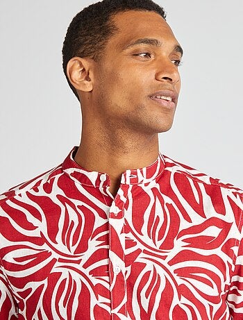Camicia a maniche corte con motivo