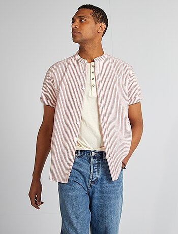 Camicia a maniche corte con motivo